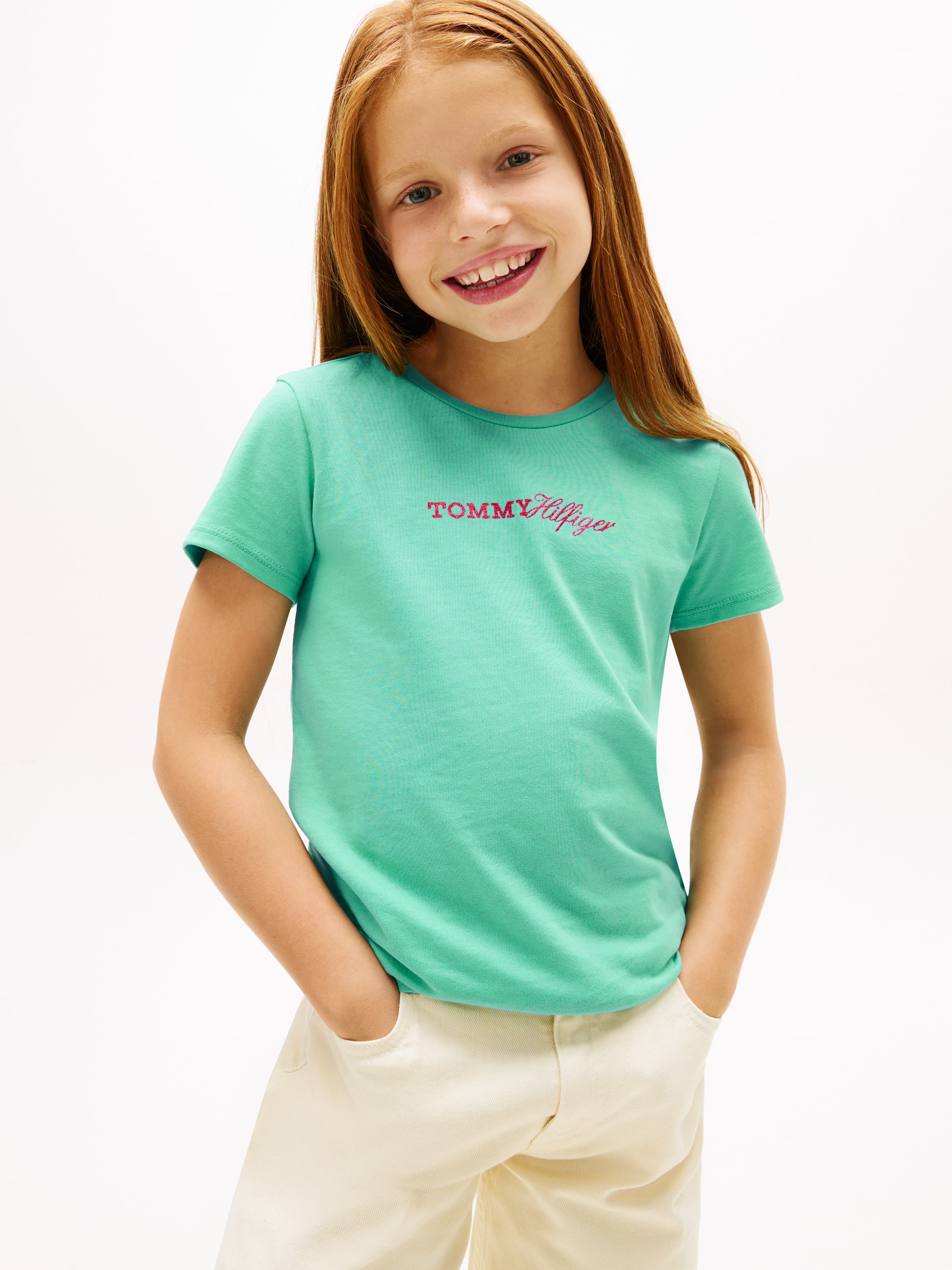 Logo Embroidery Slim Vintage Jersey T-Shirt