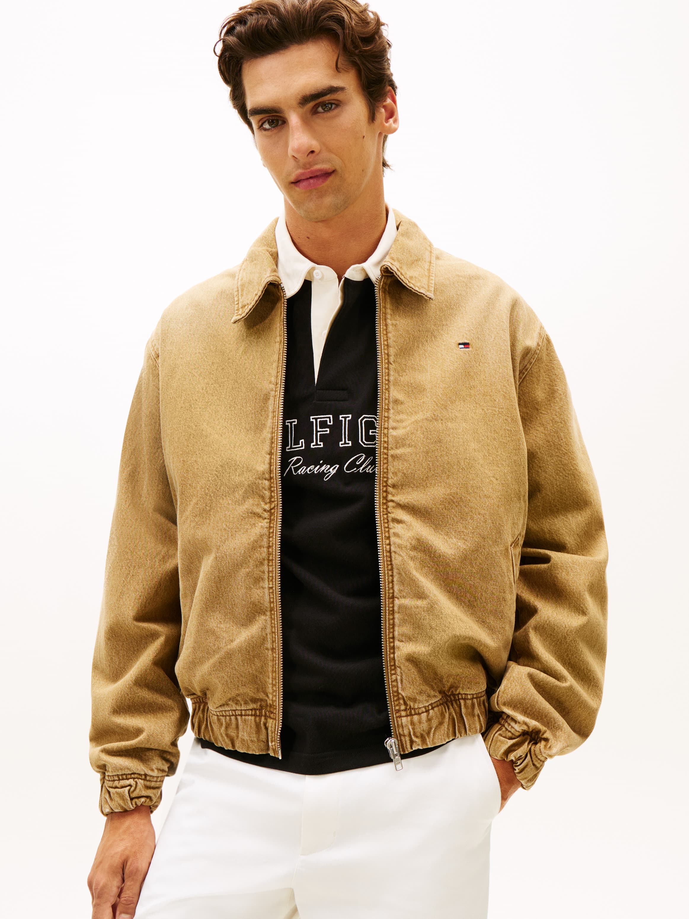 Zip-Thru Twill Ivy Jacket