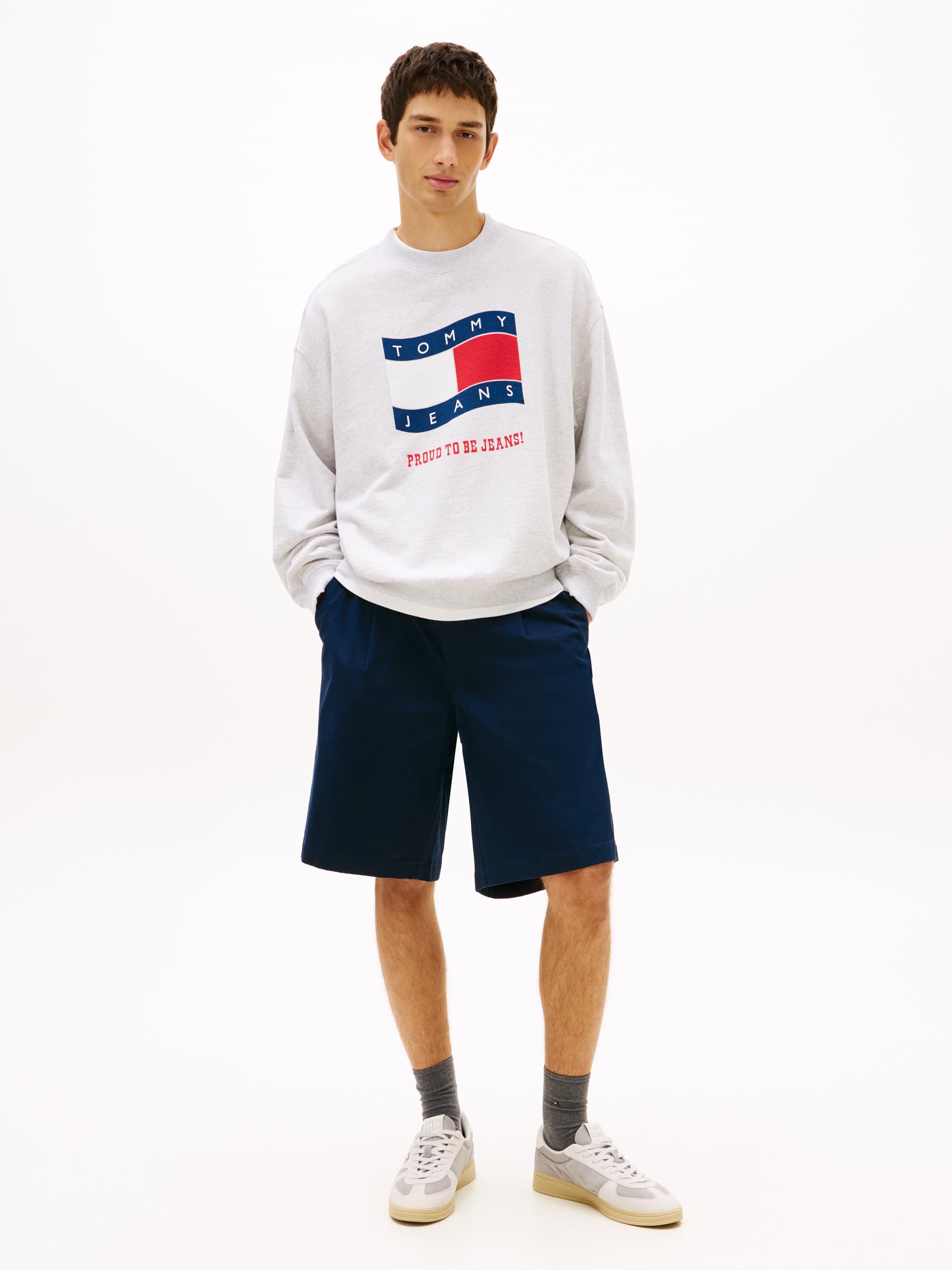 Twill Pleated Shorts